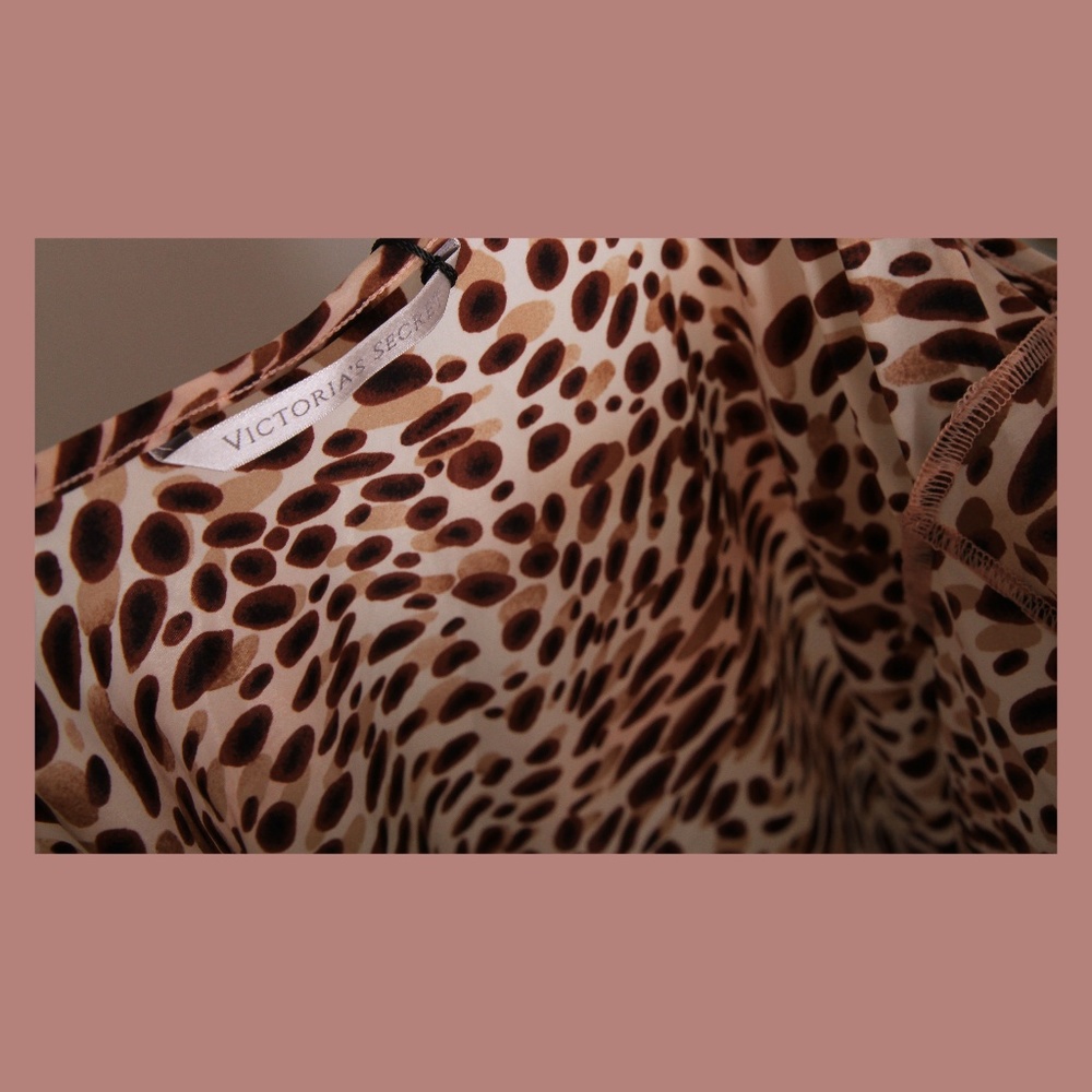 Victoria's Secret Animal Print & Pink Lace Slip - Picture 6 of 7
